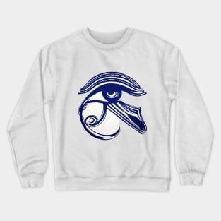 Eye of Horus Royal Blue Shadow Silhouette Anime Style Collection No. 226 Crewneck Sweatshirt